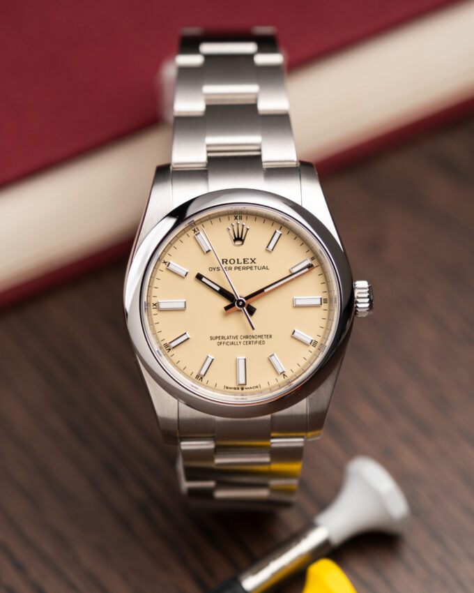 rolex op oyster perpetual 34 beige