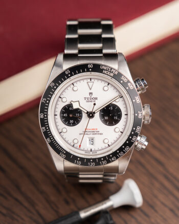 rabljena ura tudor black bay chronograph panda